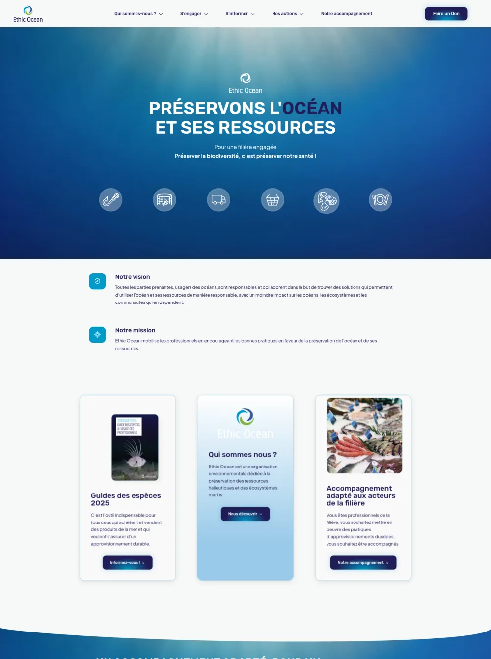 Site web Ethic Ocean
