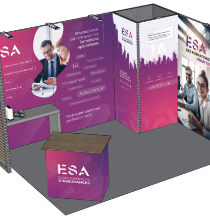 Habillage salon étudiant - ESA Assurance